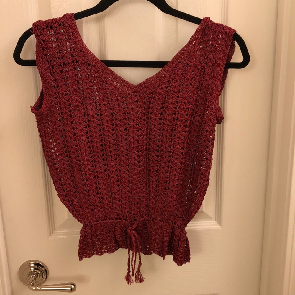 Hand crocheted top